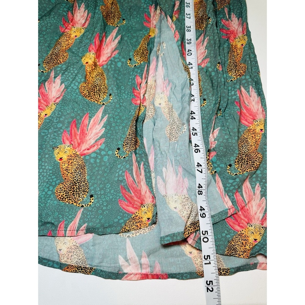 Never Fully Dressed Colorful Cheetah Long Sleeve Midi Modest Dress US 6 - Picture 13 of 16